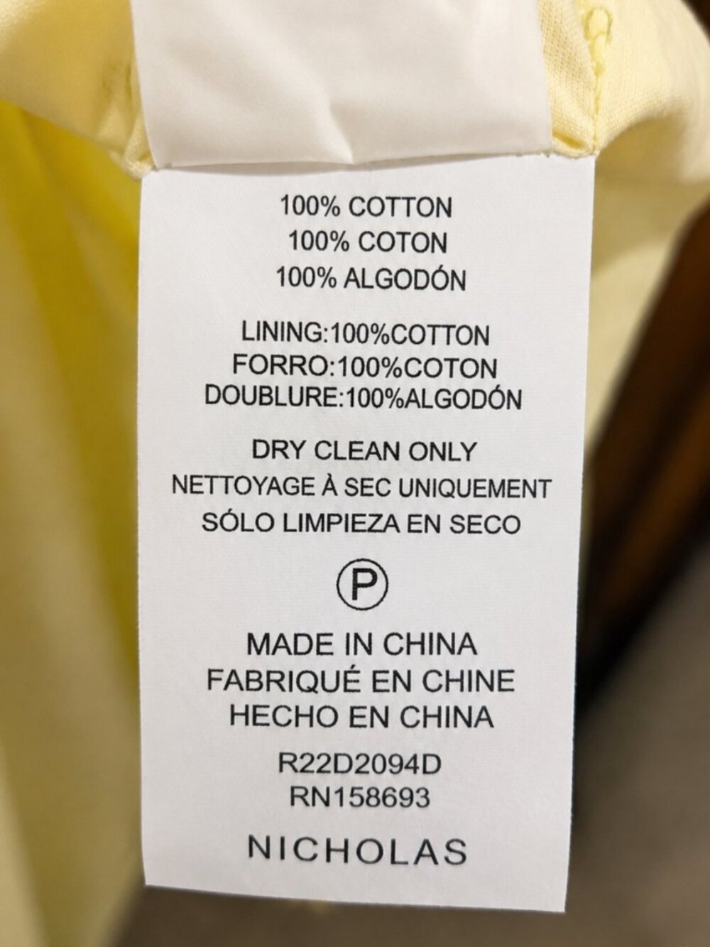 NICHOLAS Shirred Cotton Poplin Tie Shoulder Maxi Dress Lime Chartreuse US 10 NWT - Picture 6 of 7
